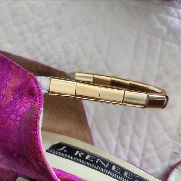 J.Renee Vintage Beautiful! tornasol hot pink elastic band heels - Picture 13 of 16